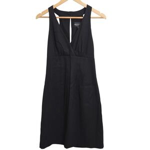 Connected Apparel Black Sleeveless V Neck Sheath Dress Size 10 Chic Casual